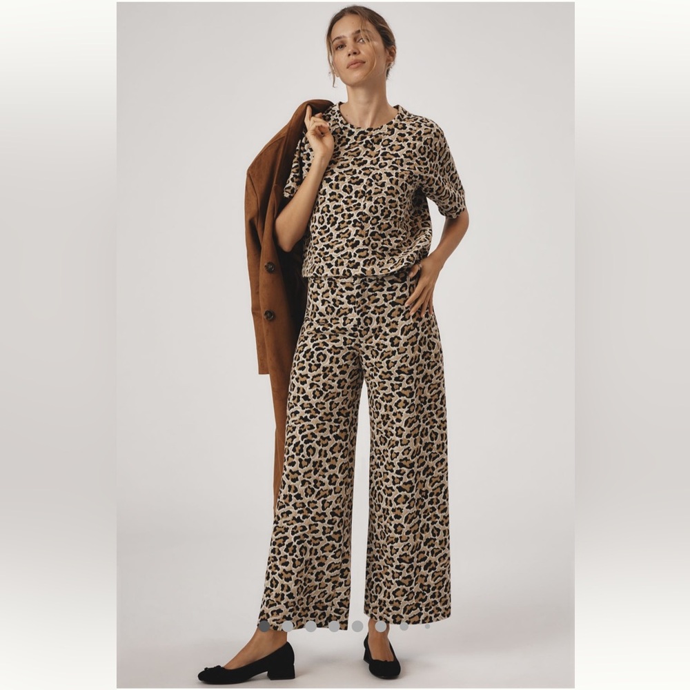 NWT The Ettie High-Rise Crop Wide-Leg
Pants by Maeve: Knit Edition